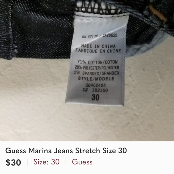 JEANS   GUESS SIZE 28 - Picture 4 of 6